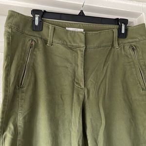 Curvy size 10, green, LOFT brand pants